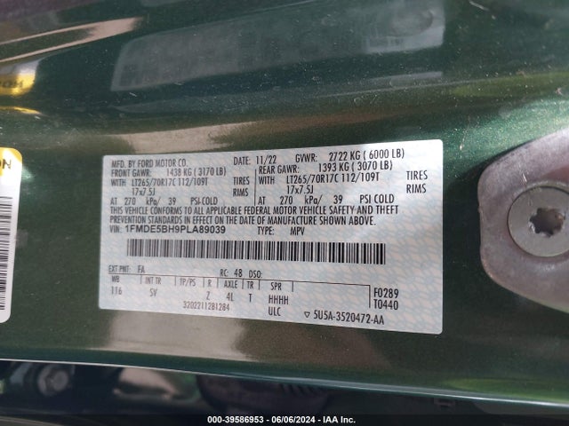 Ford Bronco Black Diamond 2023 1FMDE5BH9PLA89039 Image 9
