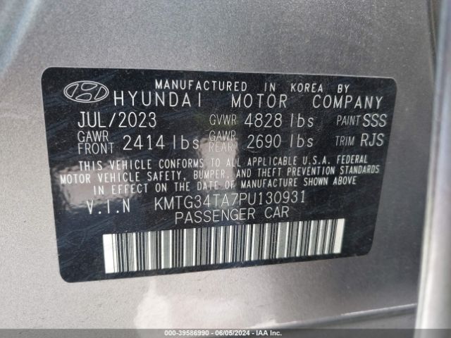 KMTG34TA7PU130931 Genesis G70 2.0t Awd