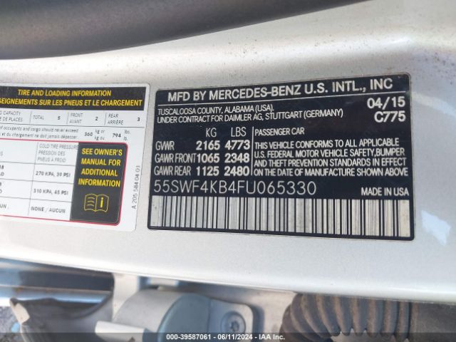 55SWF4KB4FU065330 Mercedes-Benz C 300 4matic/luxury 4matic/sport 4matic