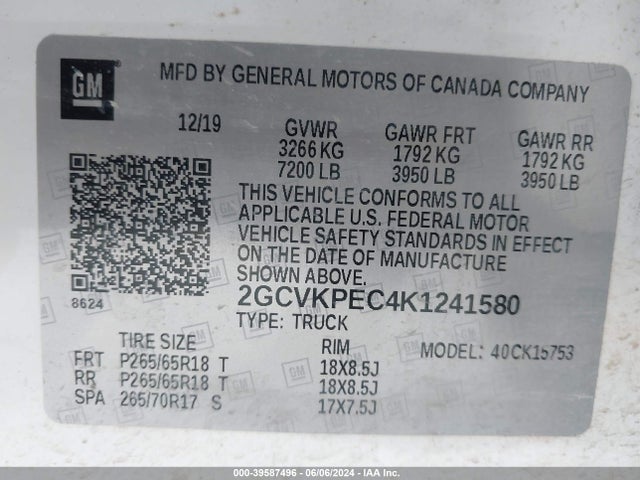 Chevrolet Silverado 1500 Ld Lt 2019 2GCVKPEC4K1241580 Image 9
