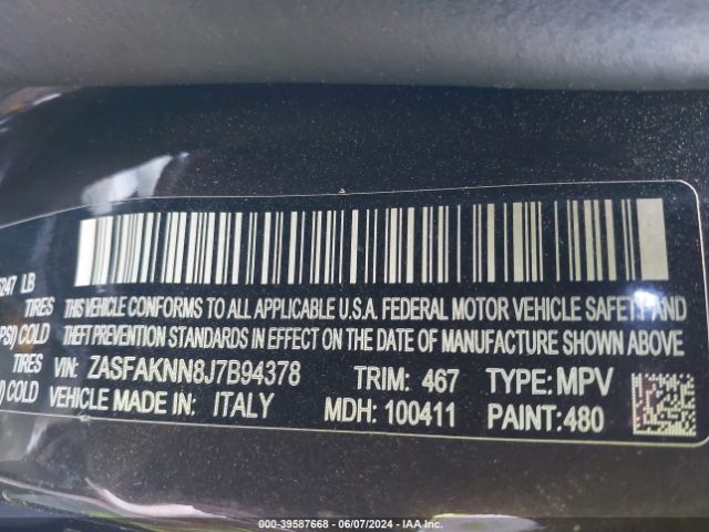 ZASFAKNN8J7B94378 Alfa Romeo Stelvio Ti Sport Awd