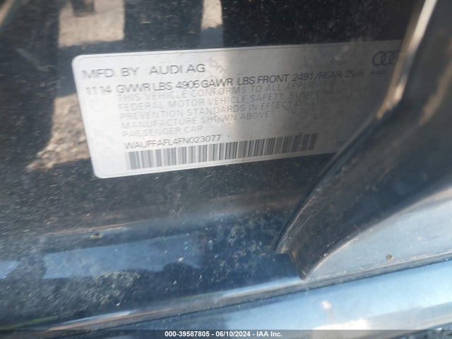 Audi A4 2.0t Premium 2015 WAUFFAFL4FN023077 Image 9
