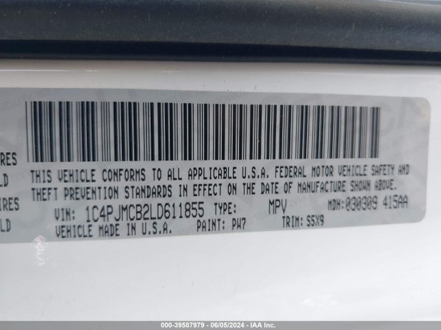 1C4PJMCB2LD611855 Jeep Cherokee Latitude 4x4