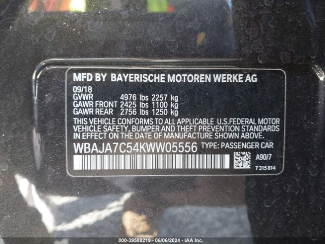 WBAJA7C54KWW05556 BMW 530i Xdrive