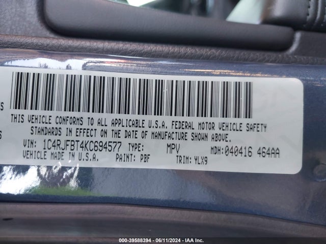 1C4RJFBT4KC694577 Jeep Grand Cherokee Limited X 4x4