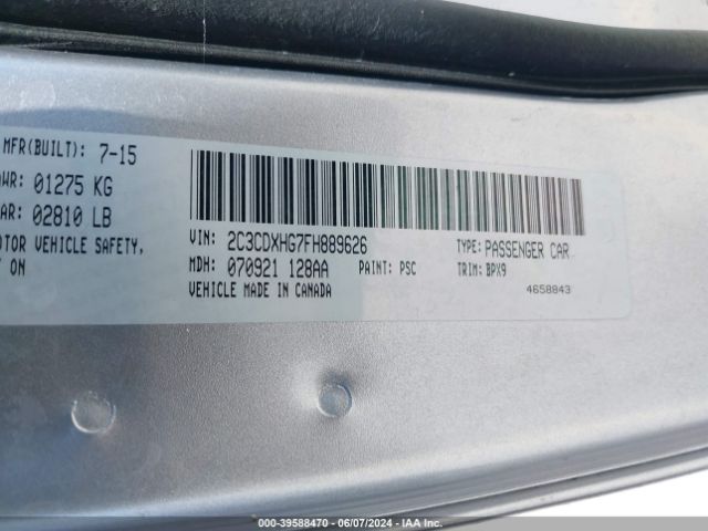 2C3CDXHG7FH889626 Dodge Charger Sxt