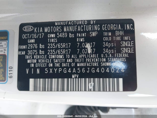 KIA Sorento 3.3l Lx 2018 5XYPG4A56JG404024 Image 9