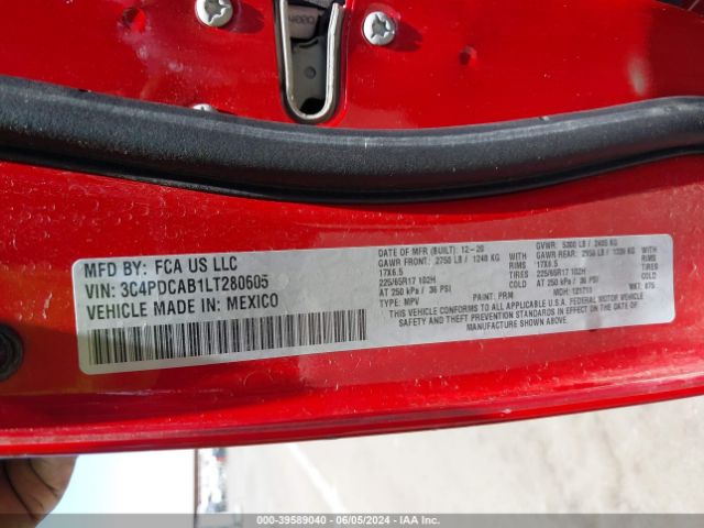 3C4PDCAB1LT280605 Dodge Journey Se Value
