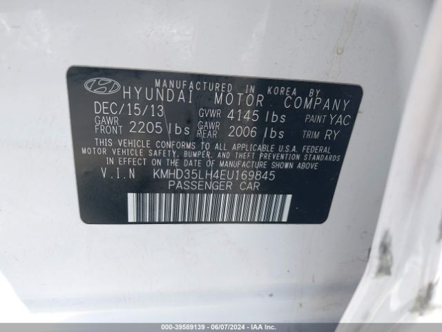 KMHD35LH4EU169845 Hyundai ELANTRA GT