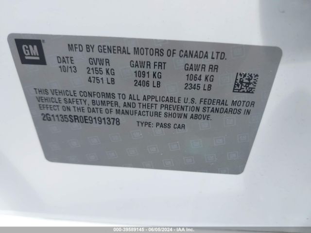 2G1135SR0E9191378 Chevrolet Impala Lt Eco
