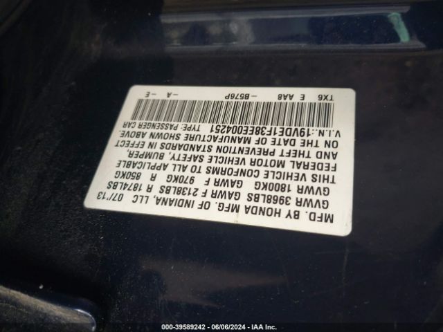 19VDE1F38EE004251 Acura Ilx 2.0l