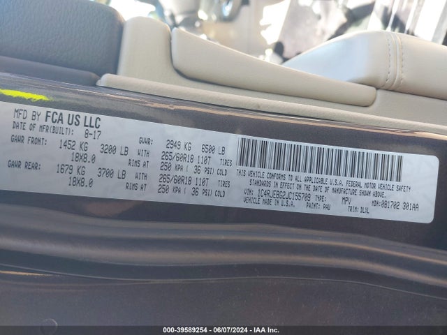 1C4RJEBG2JC155709 Jeep Grand Cherokee Limited 4x2
