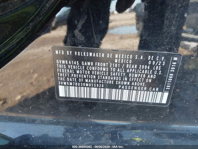 3VW5M7BU3RM015926 Volkswagen Jetta 1.5t S