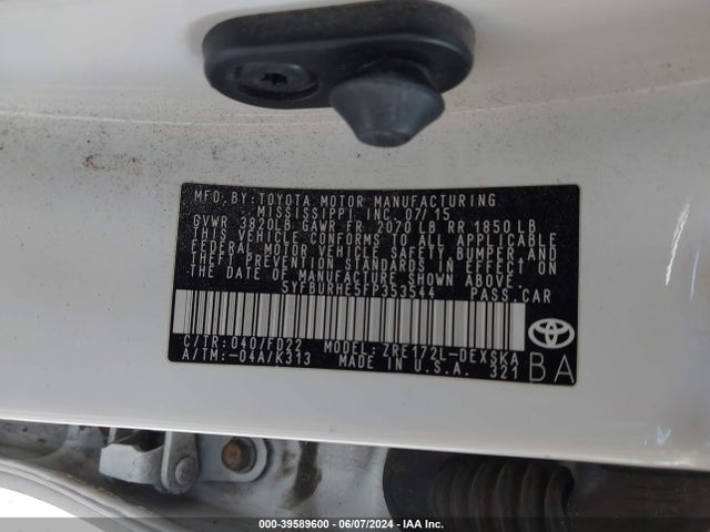 Toyota Corolla S 2015 5YFBURHE5FP353544 Image 9