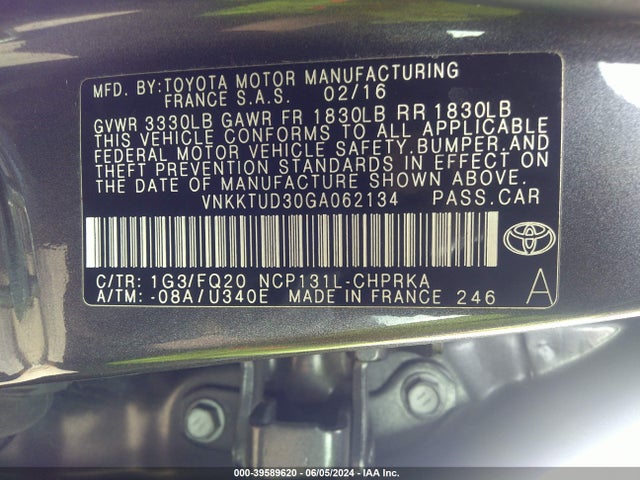 Toyota YARIS L 2016 VNKKTUD30GA062134 Image 9