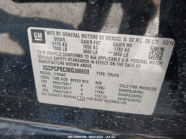 Chevrolet Silverado 1500 Work Truck 2wt 2014 3GCPCPEC0EG386603 Image 9