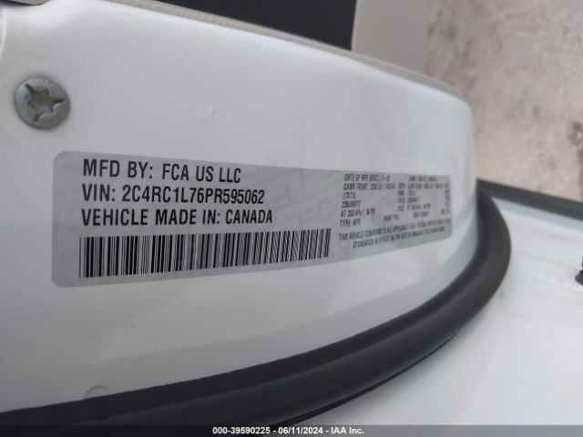 2C4RC1L76PR595062 Chrysler Pacifica Hybrid Touring L