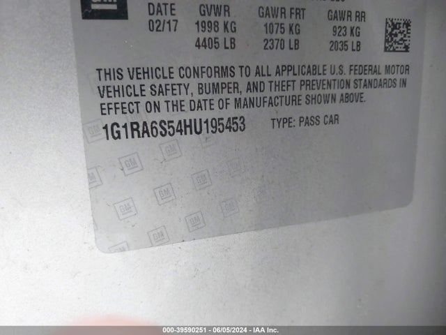 Chevrolet VOLT LT 2017 1G1RA6S54HU195453 Image 9