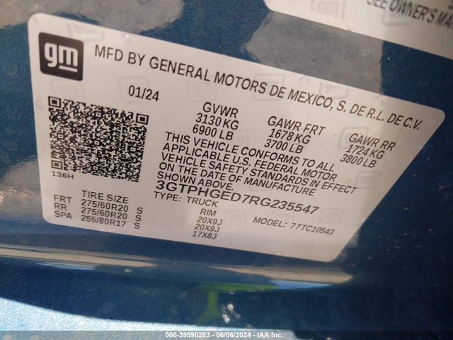 3GTPHGED7RG235547 GMC Sierra 1500 Denali