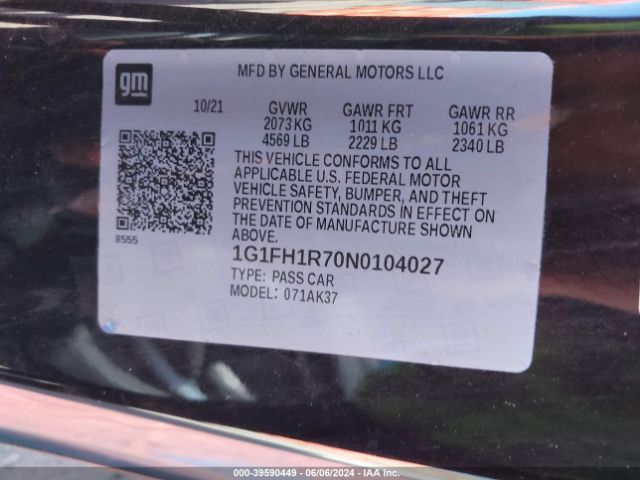 1G1FH1R70N0104027 Chevrolet Camaro Rwd  2ss