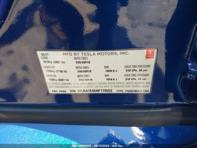 5YJSA1E45HF170553 Tesla Model S 100d/60d/75d/90d/p100d