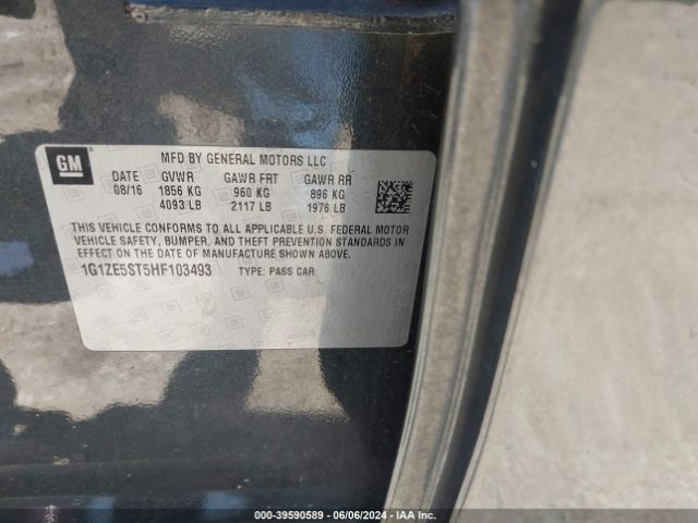 1G1ZE5ST5HF103493 Chevrolet MALIBU 1LT