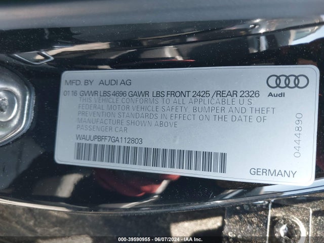 WAUUPBFF7GA112803 Audi A3 E-tron 1.4t Premium