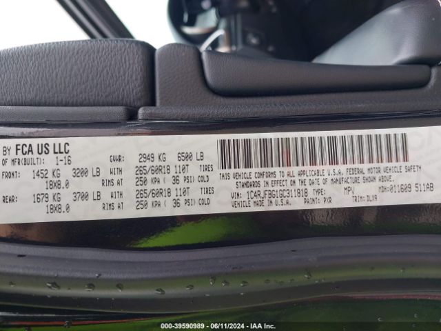1C4RJFBG1GC311818 Jeep Grand Cherokee Limited