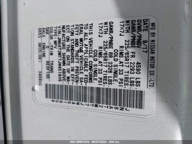 Nissan ROGUE S 2018 JN8AT2MT7JW451909 Image 9
