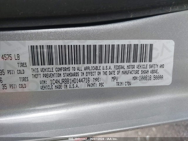 1C4NJRBB1HD144716 Jeep Patriot Sport 4x4