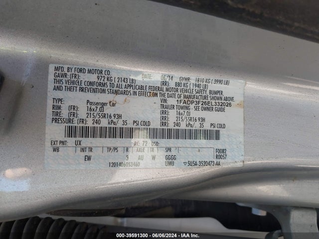 Ford FOCUS SE 2014 1FADP3F26EL332026 Image 9