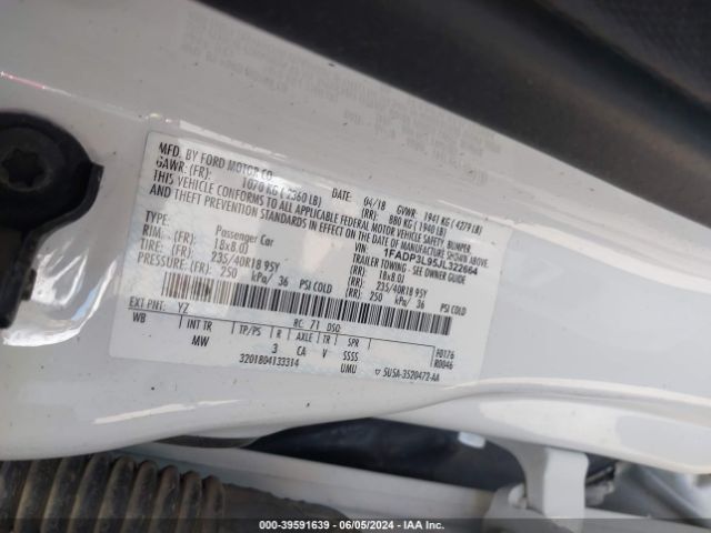 1FADP3L95JL322664 Ford FOCUS ST