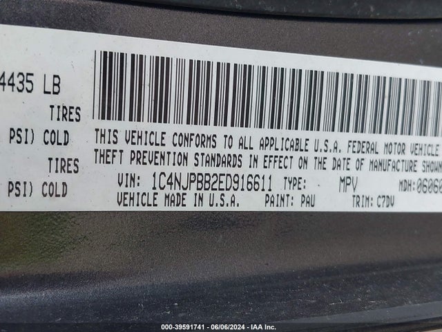 Jeep Patriot Sport 2014 1C4NJPBB2ED916611 Image 9