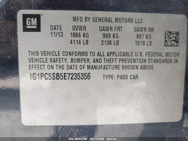 Chevrolet Cruze 1lt Auto 2014 1G1PC5SB5E7235356 Image 9