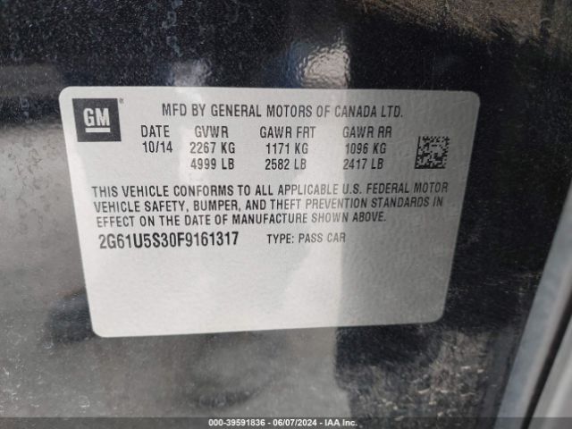 2G61U5S30F9161317 Cadillac Xts W20 Livery Package