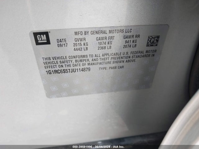Chevrolet VOLT LT 2018 1G1RC6S57JU114879 Image 9