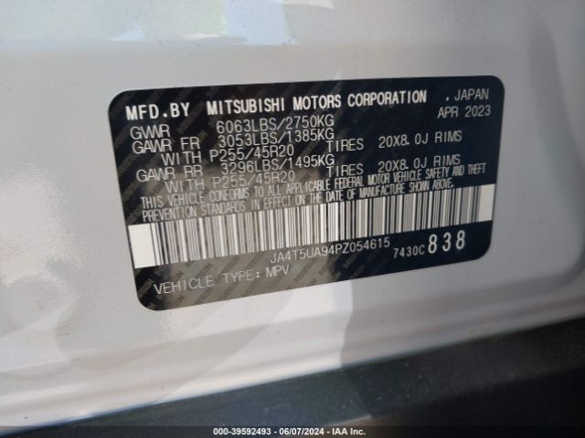 2023 MITSUBISHI OUTLANDER PHEV JA4T5UA94PZ054615 Photo 8