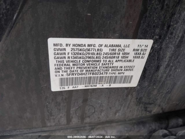 5FRYD4H27FB023479 Acura MDX