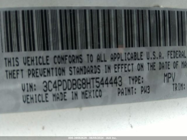 3C4PDDBG8HT544443 Dodge Journey Sxt Awd