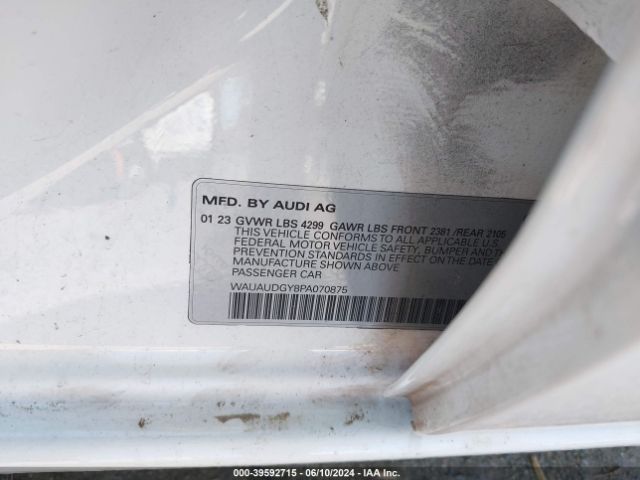 WAUAUDGY8PA070875 Audi A3 Premium 40 Tfsi Front-wheel Drive S Tronic