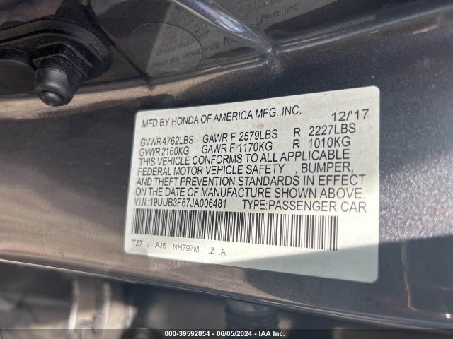 Acura Tlx Tech+a/tch+ar 2018 19UUB3F67JA006481 Image 9