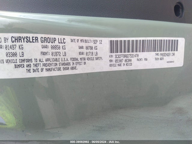 2013 FIAT 500 3C3CFFBR6DT531470 Photo 8