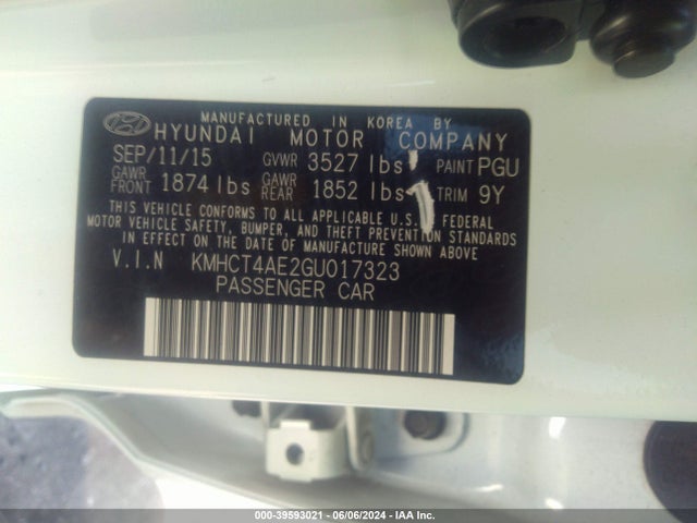 Hyundai ACCENT SE 2016 KMHCT4AE2GU017323 Image 9