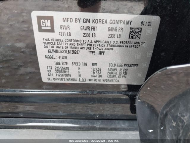 KL4MMDS2XLB120287 Buick Encore Gx Fwd Select