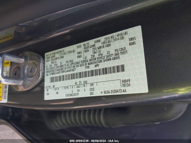 Ford Escape Phev 2023 1FMCU0E15PUA90327 Image 9