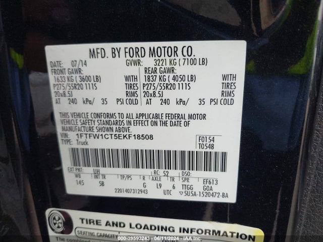 Ford F-150 FX2 2014 1FTFW1CT5EKF18508 Image 9