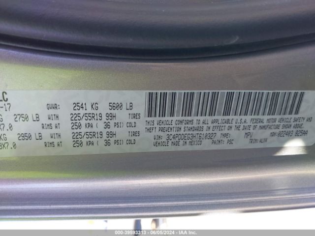 3C4PDDEG3HT610327 Dodge Journey Gt Awd