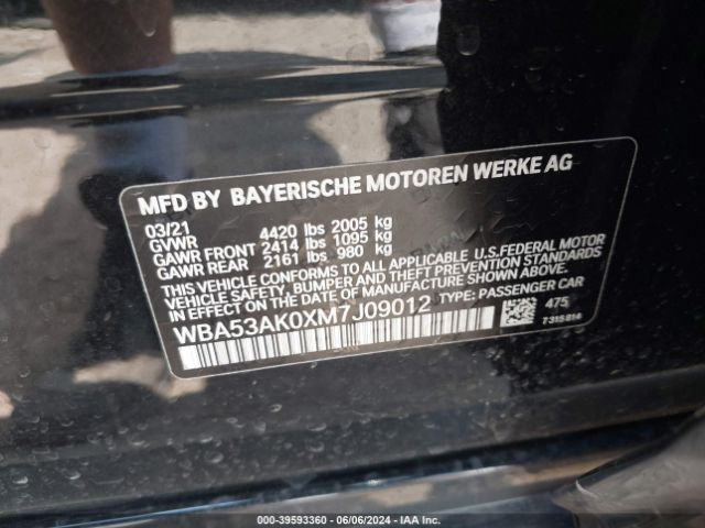 2021 BMW 228I GRAN COUPE WBA53AK0XM7J09012 Photo 8