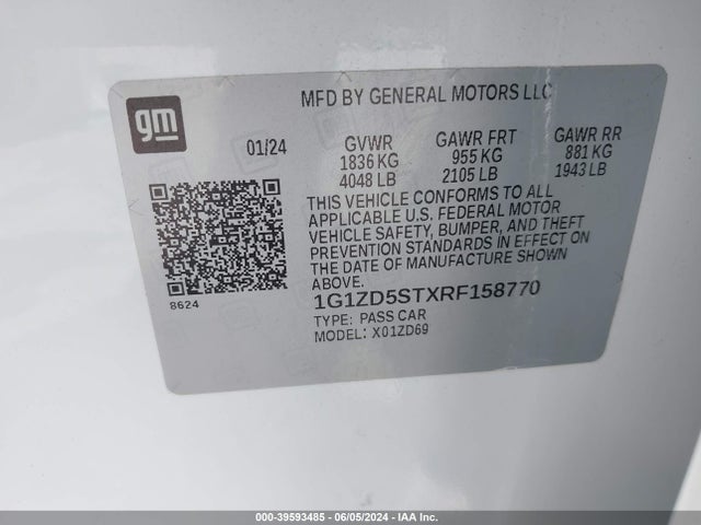 Chevrolet MALIBU LT 2024 1G1ZD5STXRF158770 Image 9