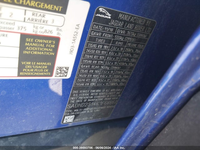 2019 JAGUAR I-PACE SADHD2S14K1F68667 Photo 8